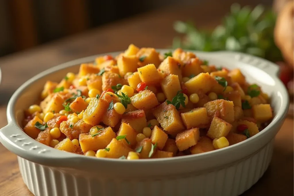 Homemade Spicy Cornbread Stuffing