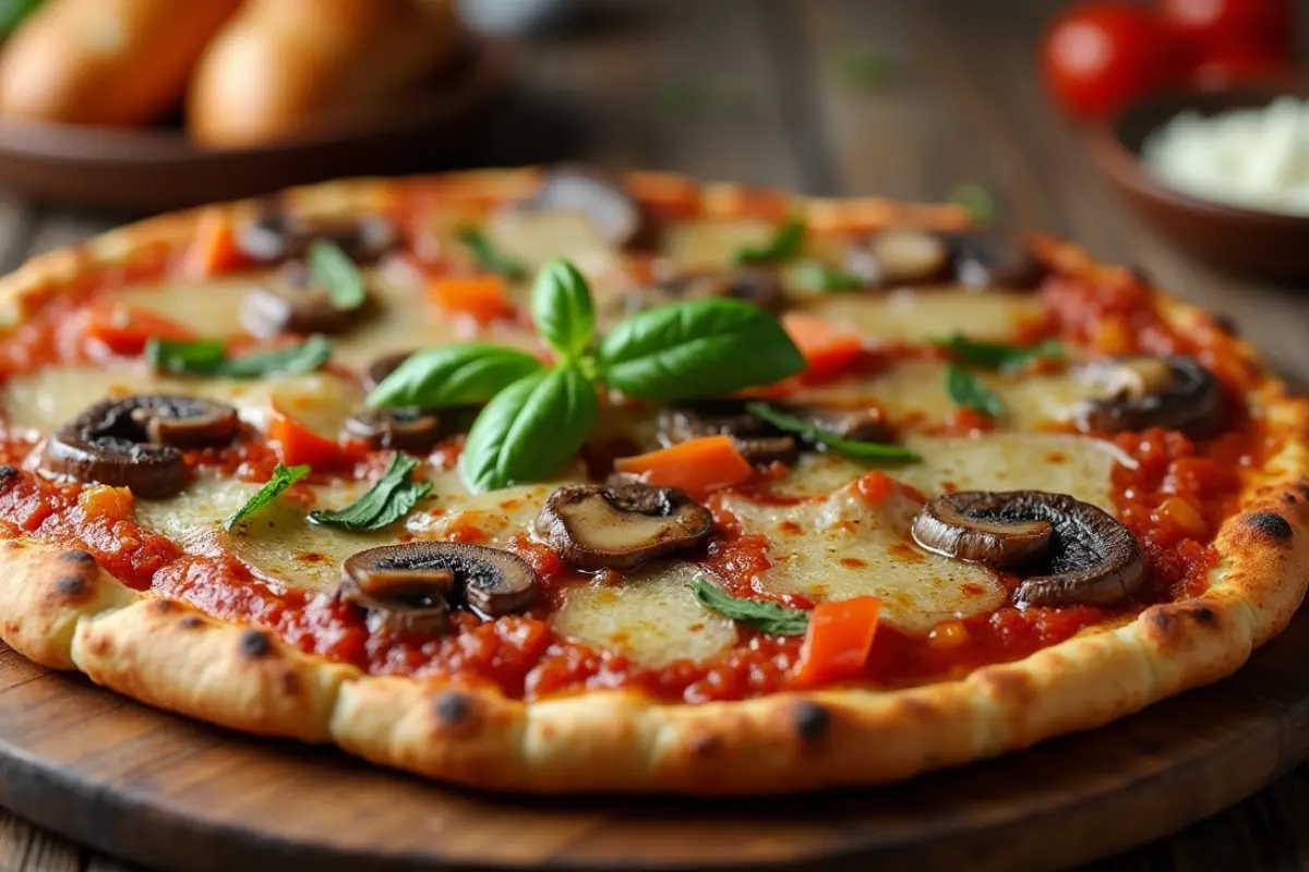 Air Fryer Portobello Mushroom Pizza