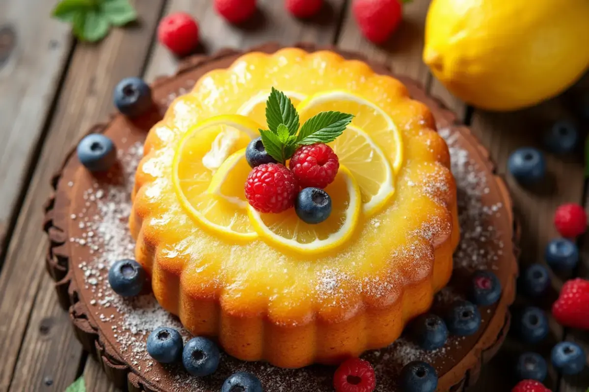 Delicious Zesty Lemon Cake Low Fat Recipe